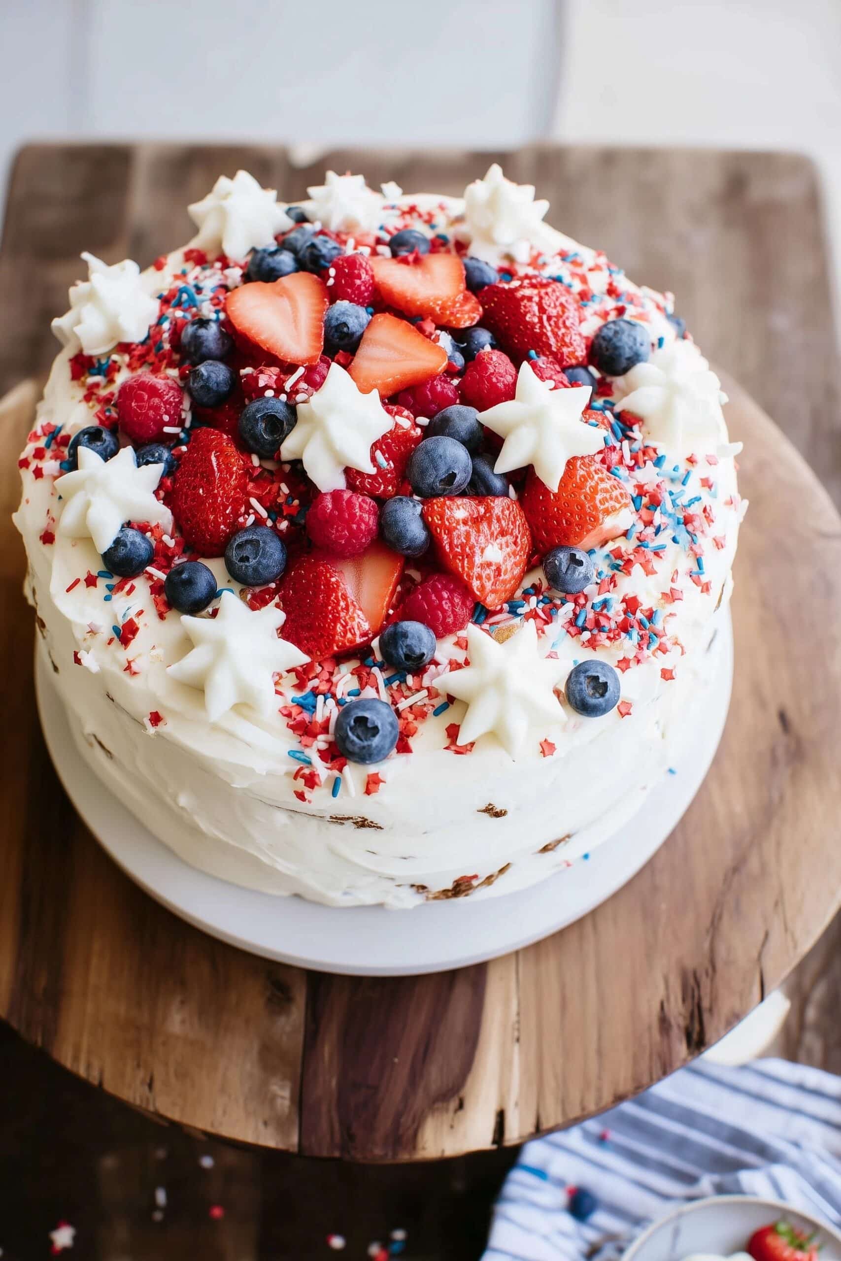 No-Bake Fireworks Oreo Cheesecake Recipe - Recipe Image