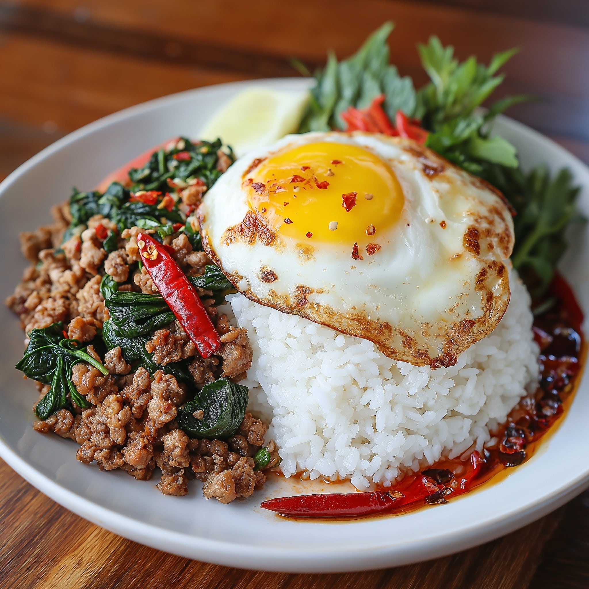 Spicy Thai Basil Chicken (Pad Kra Pao) Recipe - Recipe Image