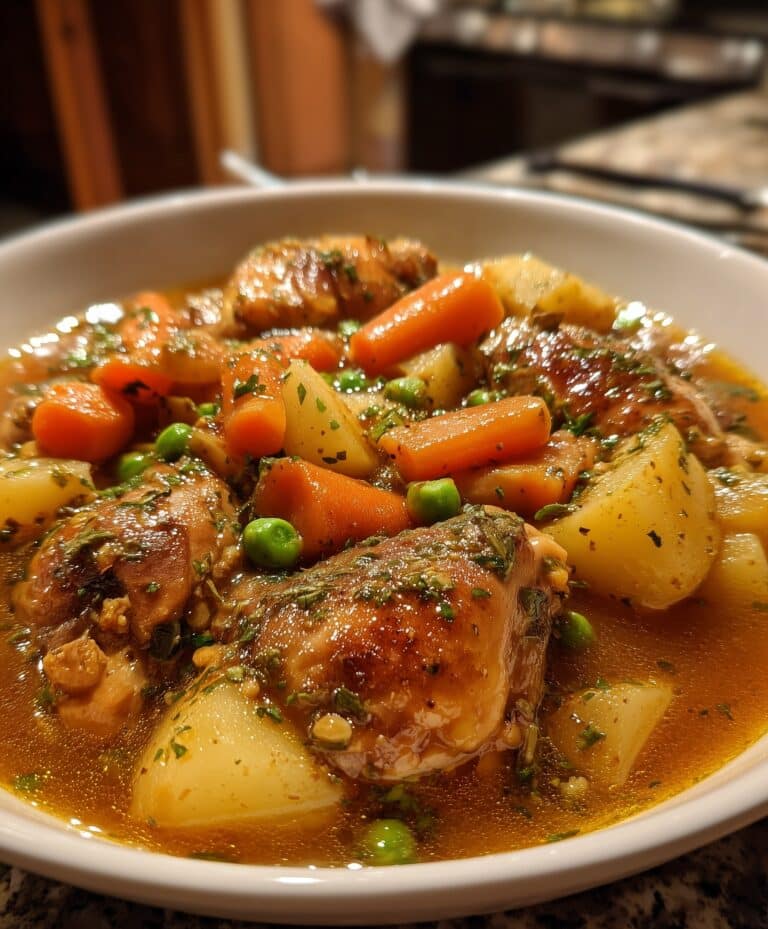 Creamy Slow Cooker Chicken or Beef with Vegetables Recipe