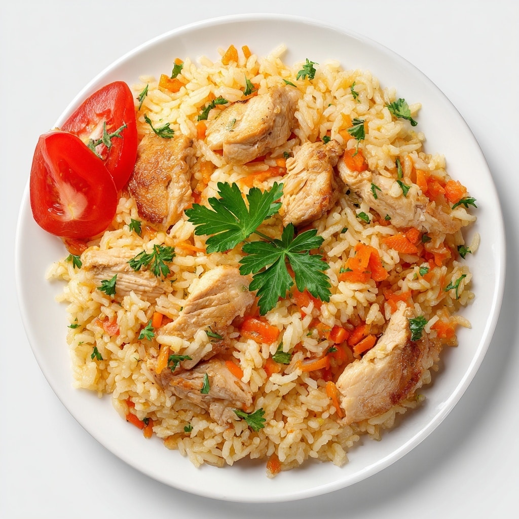 Creamy Chicken, Rice, Feta, and Tomato Bowl Recipe - Recipe Image