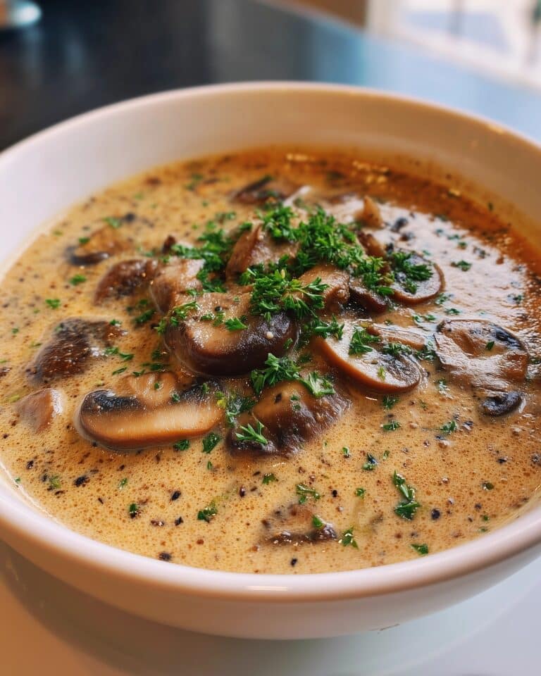 Creamy Mushroom and Spinach Soup Recipe