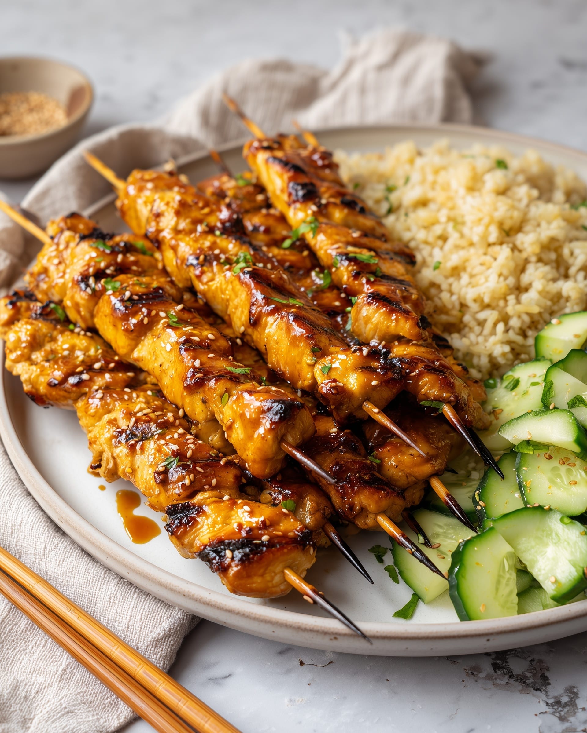 Perfectly Grilled Chicken Yakitori Recipe - Recipe Image