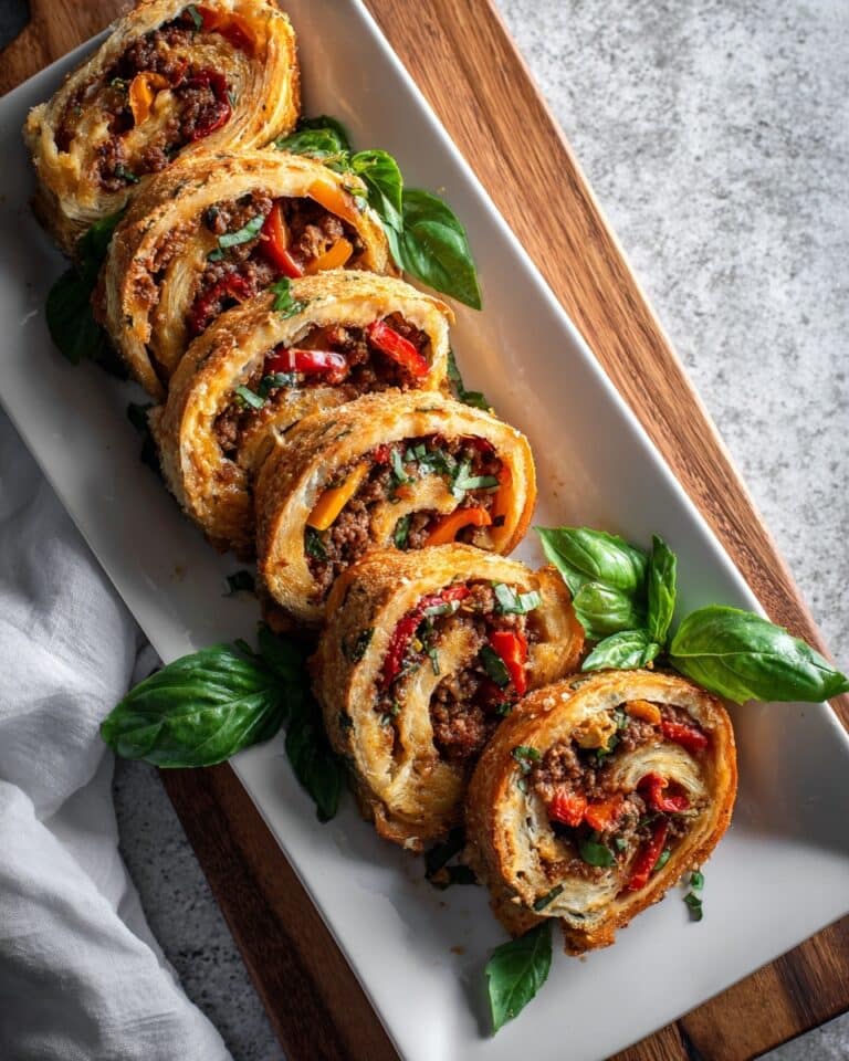 Garlic Butter Beef Cheeseburger Rollups Recipe