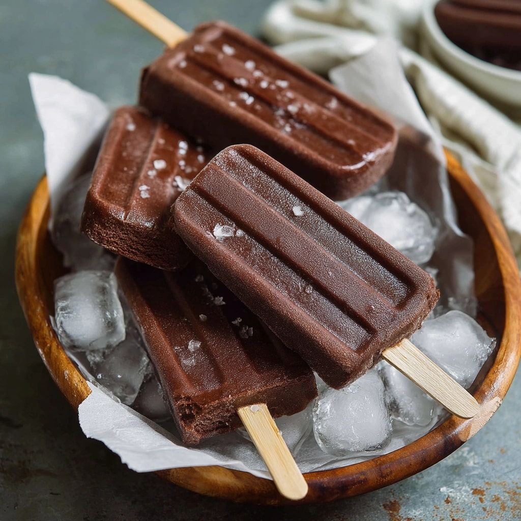Creamy Cocoa Fudge Popsicles Recipe - Recipe Image