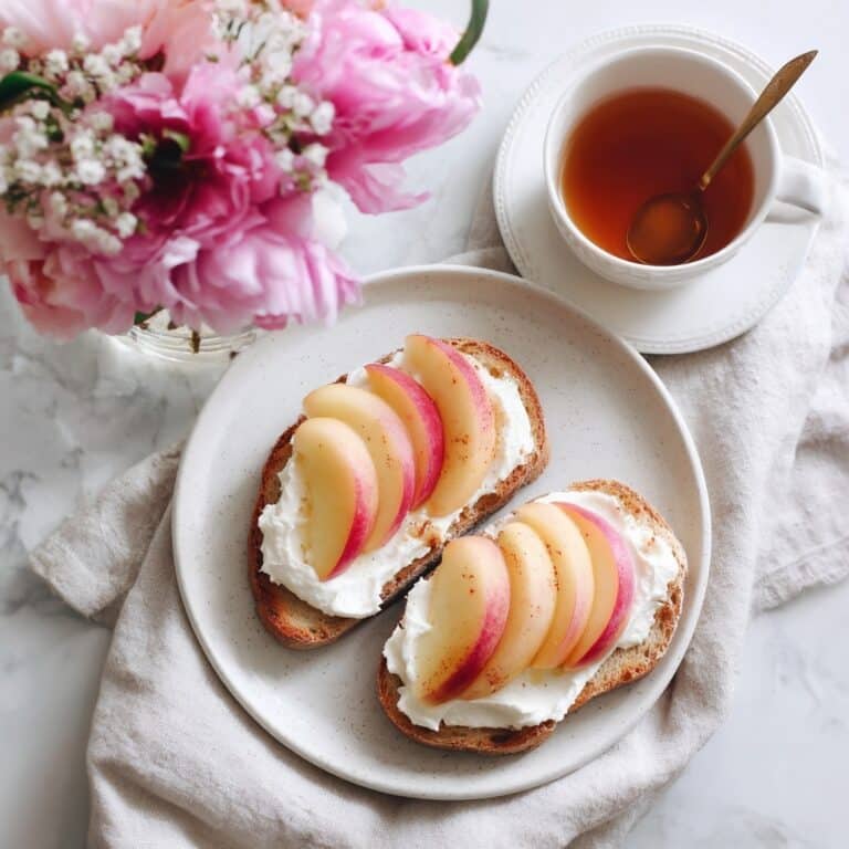 Peach Bruschetta with Goat Cheese Recipe