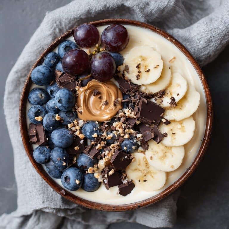 Creamy Peanut Butter Yogurt Bowl with Fresh Fruit Recipe