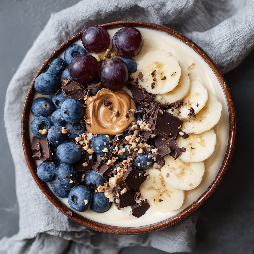 Creamy Peanut Butter Yogurt Bowl with Fresh Fruit Recipe - Recipe Image