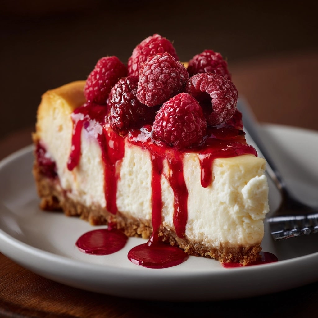 Baked Raspberry Cheesecake Recipe - Recipe Image