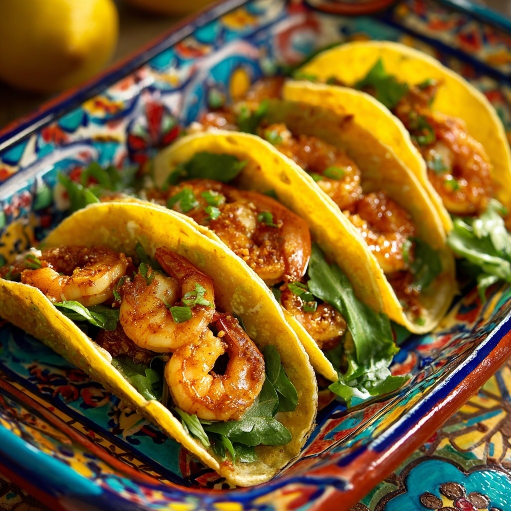 Succulent Shrimp Tacos with Fresh Slaw and Zesty Sauce Recipe - Recipe Image