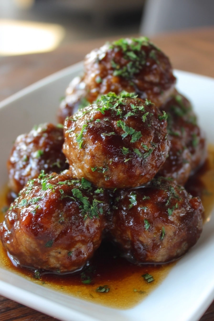 Honey Buffalo Crockpot Meatballs Recipe - Recipe Image
