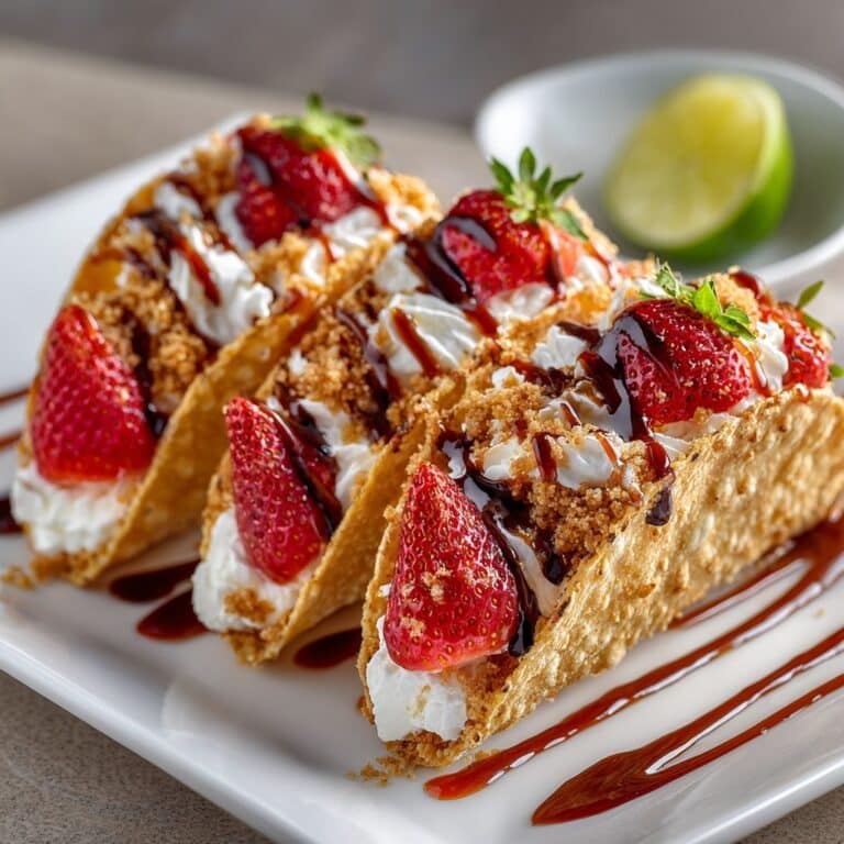 Strawberry Cheesecake Dessert Tacos Recipe