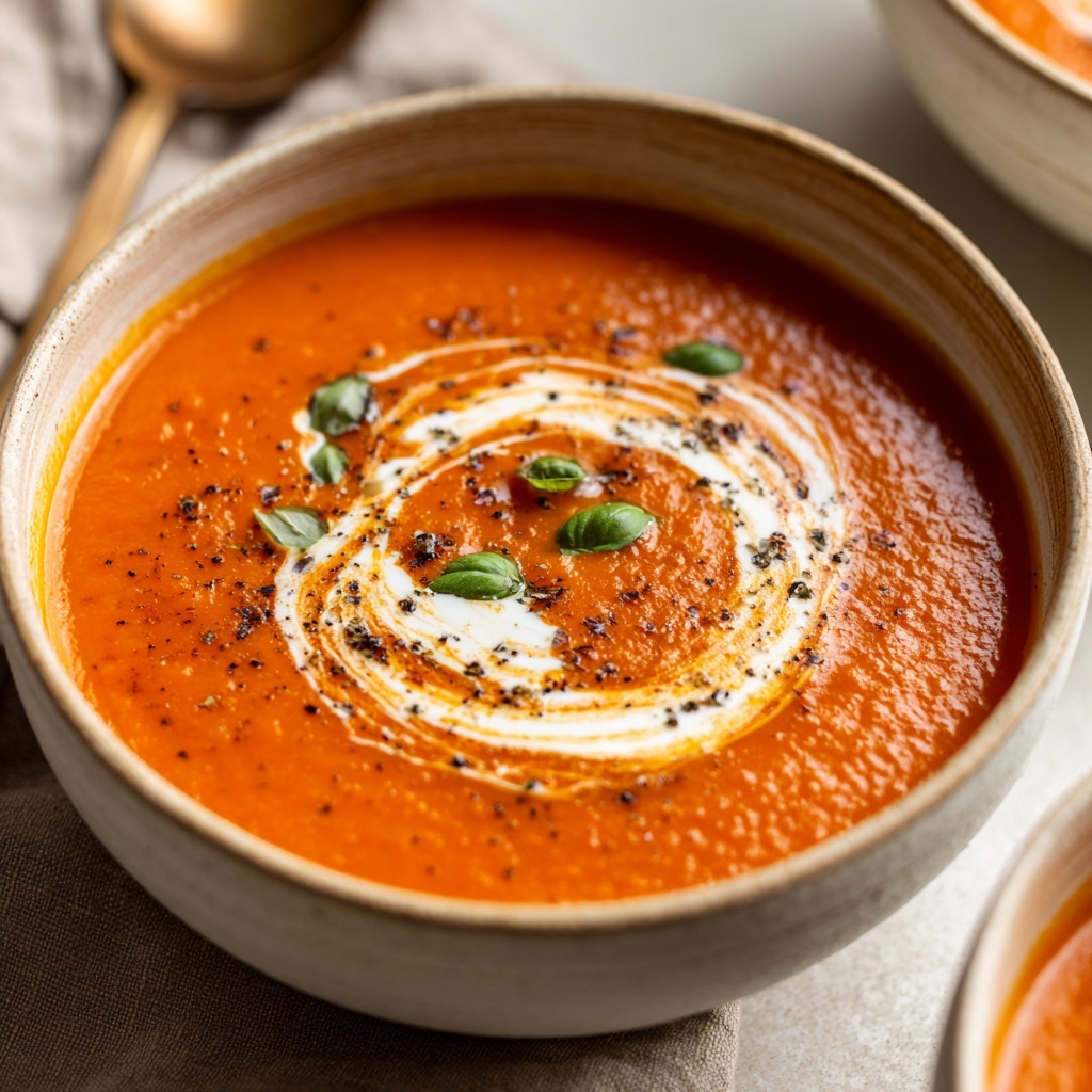 Creamy High Protein Tomato Soup Recipe - Recipe Image