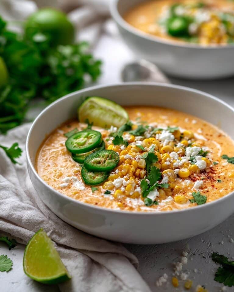 Creamy Mexican Street Corn Soup Recipe