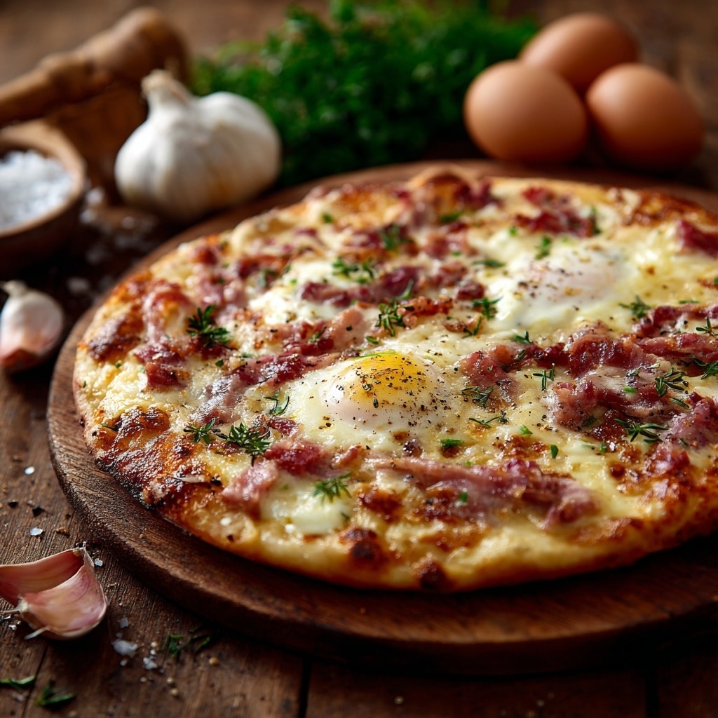 White Pizza with Prosciutto & Hot Honey Recipe - Recipe Image