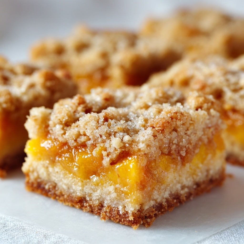 Peach Cobbler Cheesecake Bars Recipe - Recipe Image