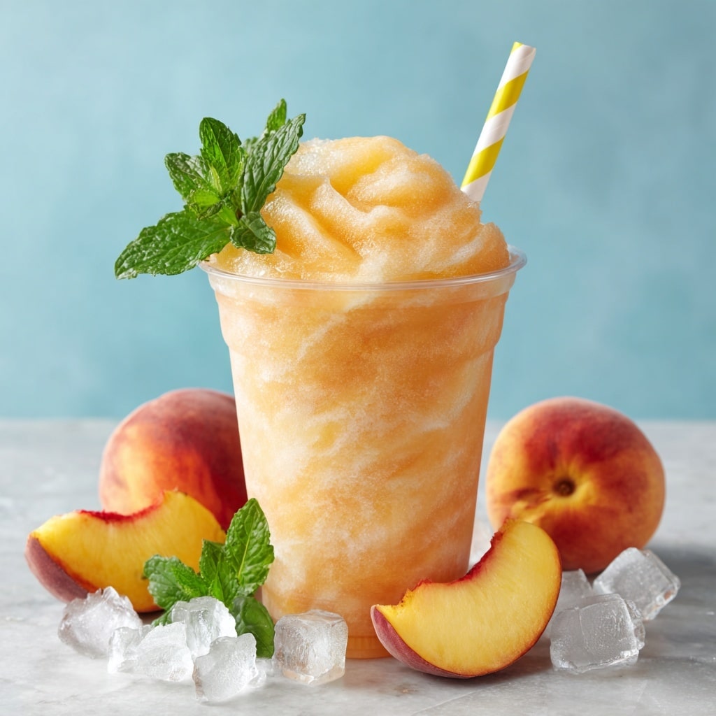 Refreshing Peach Slurpee Recipe - Recipe Image