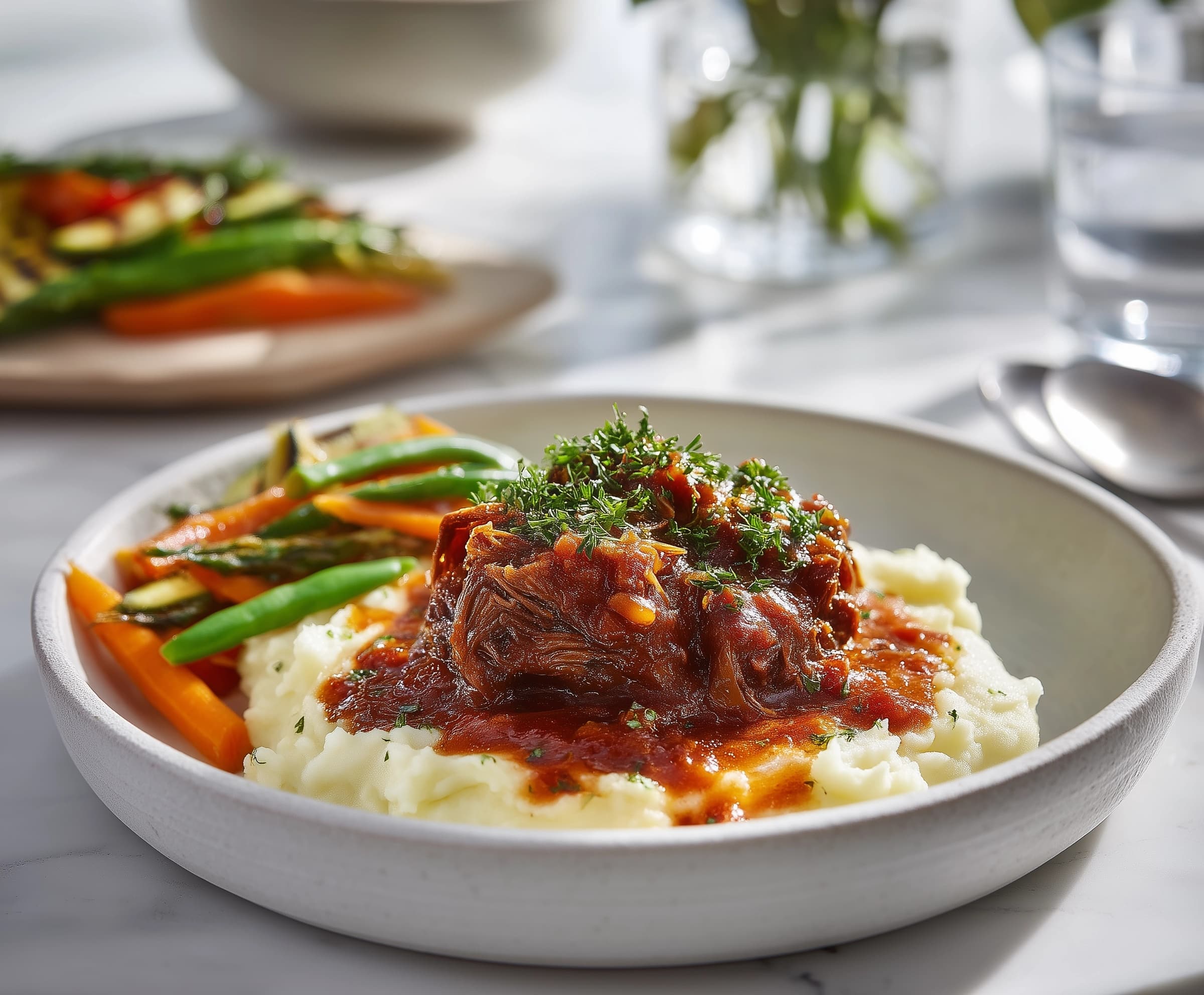 Italian Pot Roast with Parmesan Risotto Recipe - Recipe Image