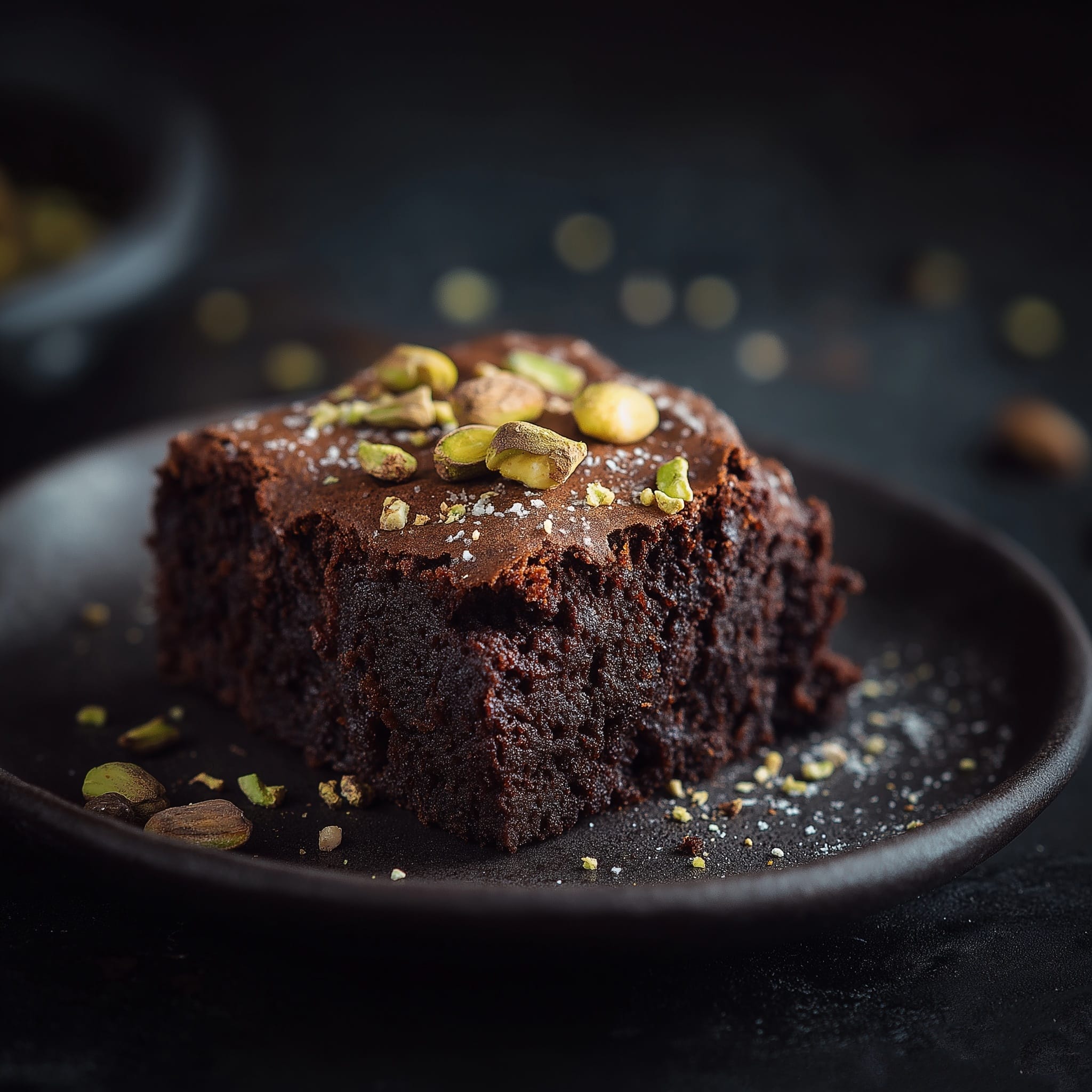 Decadent Pistachio Brownies with Rich Ganache Recipe - Recipe Image