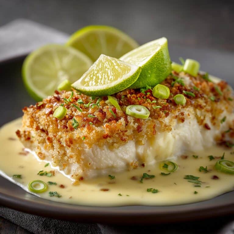 Baked Fish with Lemon Cream Sauce Recipe