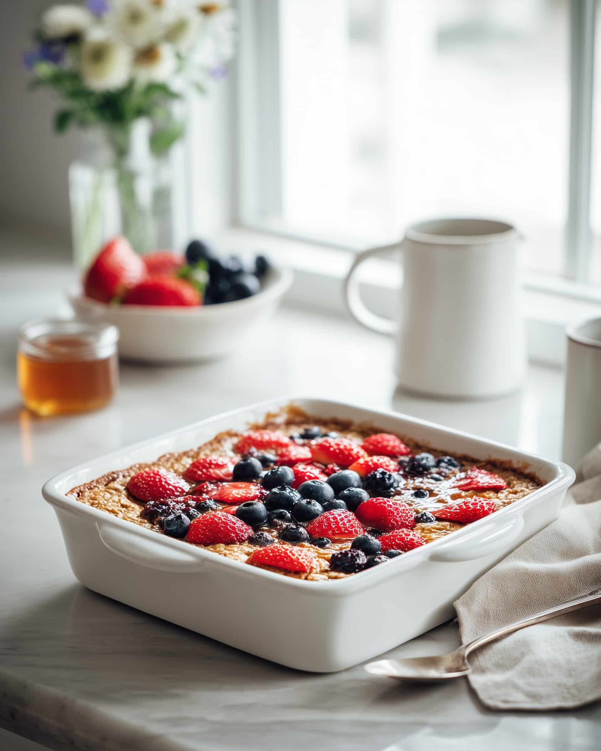 High-Protein Triple Berry Bake Recipe - Recipe Image