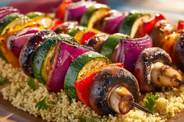 Marinated Grilled Mushroom Skewers Recipe