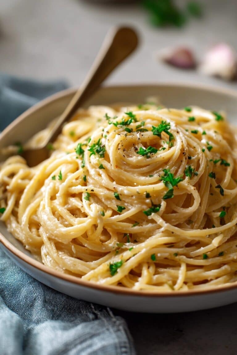 Creamy Lemon Garlic Pasta Recipe