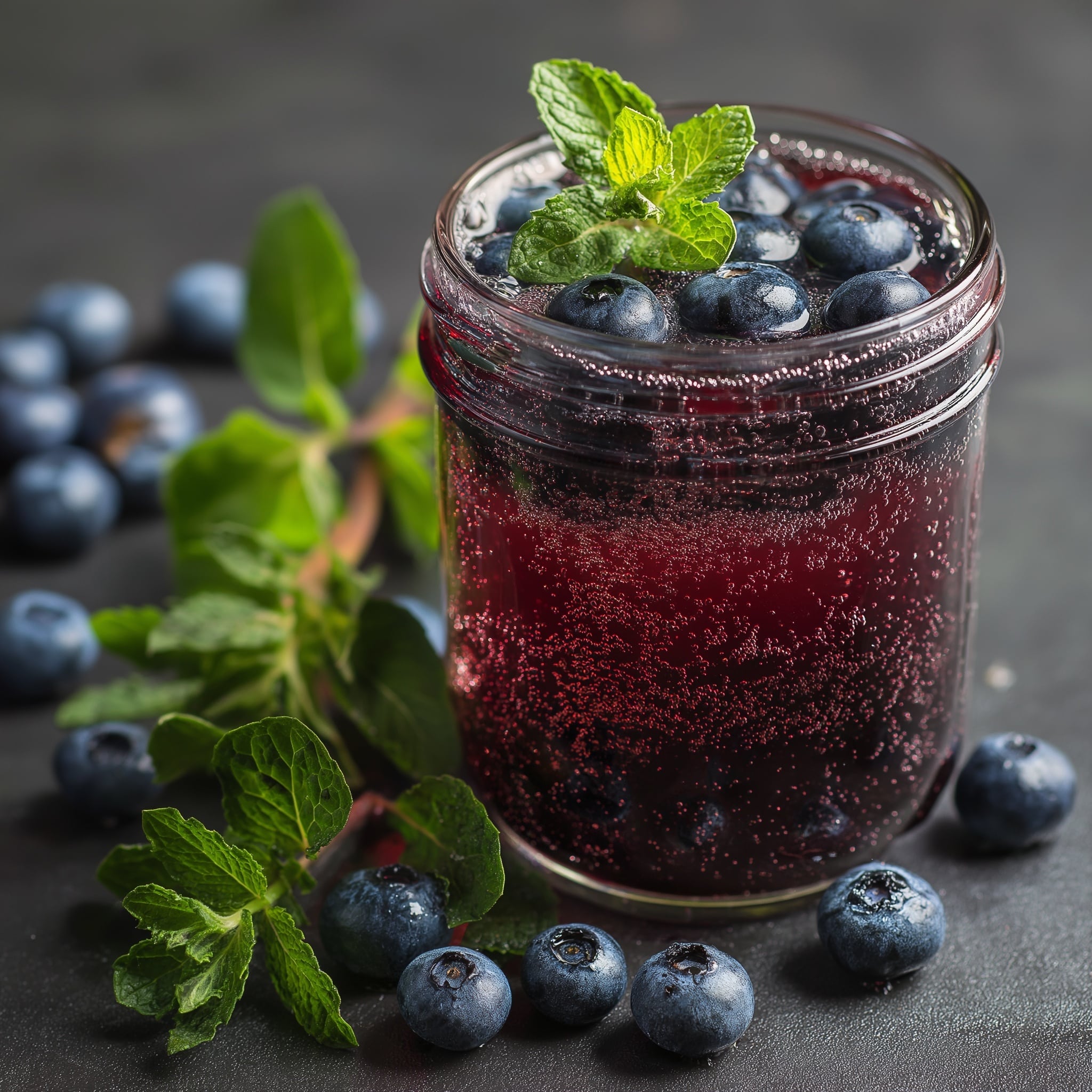 Blueberry Basil Lemon Lavender Mocktail Recipe - Recipe Image