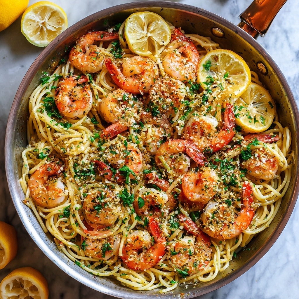Creamy Garlic Shrimp Pasta Recipe - Recipe Image