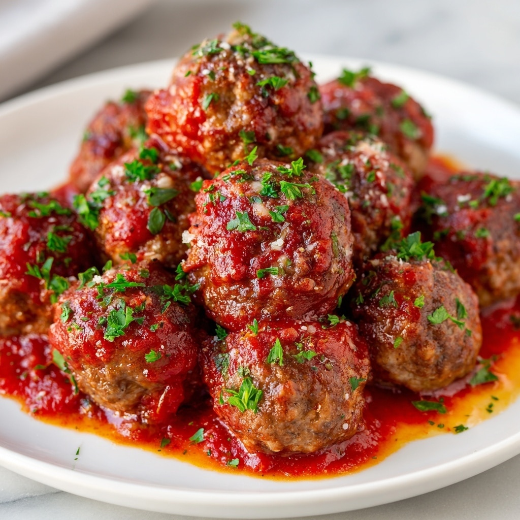 Easy Oven Baked Italian Meatballs Recipe - Recipe Image