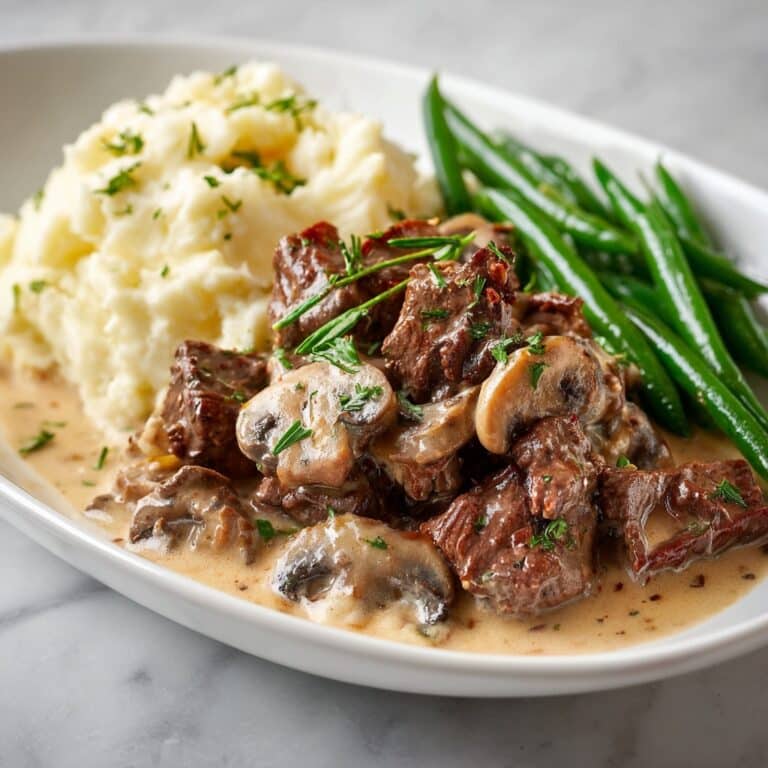 Creamy Beef Tips and Mushrooms Recipe