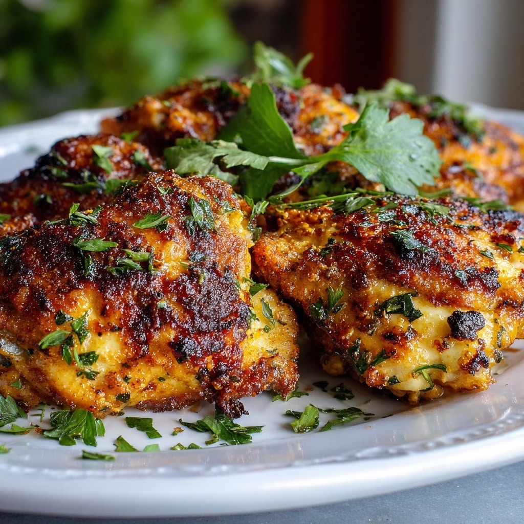 Zaatar Chicken Thighs with Tahini Sauce Recipe - Recipe Image
