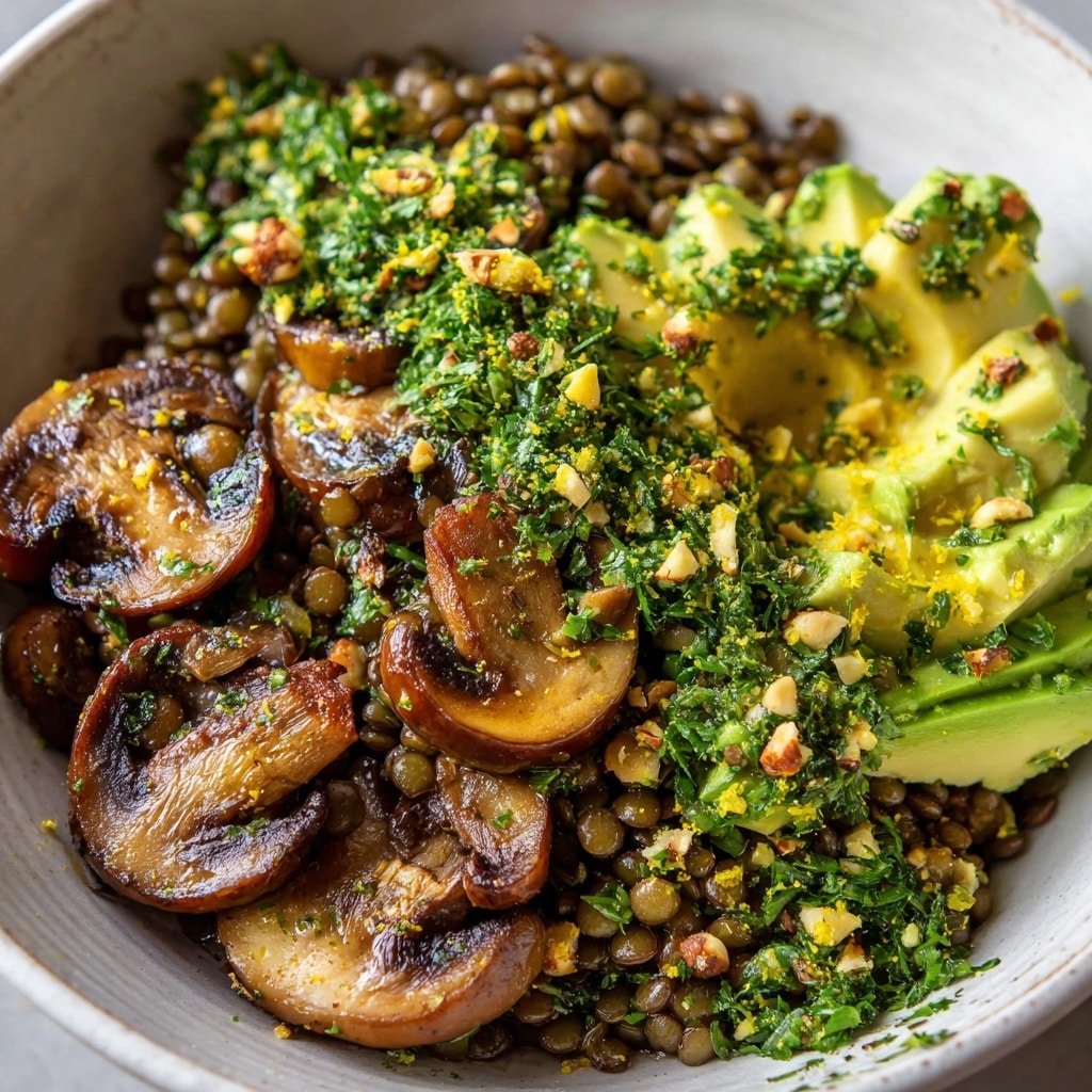 Spinach Pesto Butter Bean Lentil Quinoa Bowls Recipe - Recipe Image