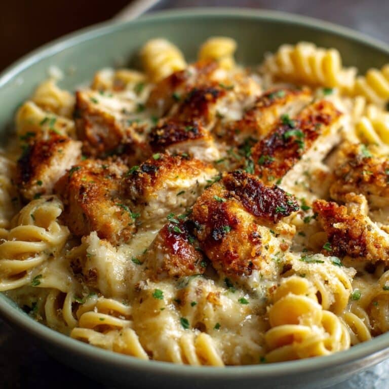 Healthy Garlic Parmesan Chicken Pasta Recipe