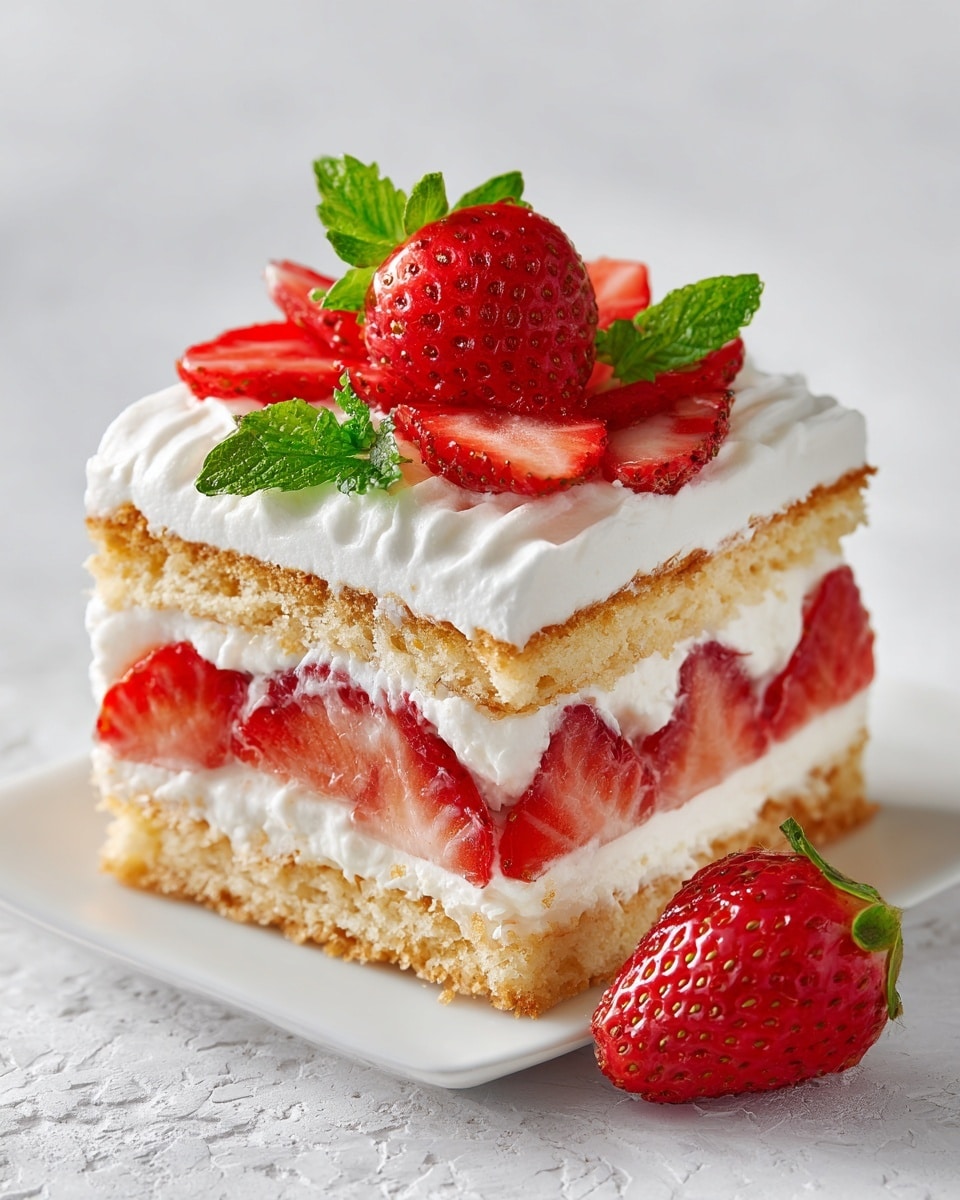 Delicious Strawberry Shortcake Cake Recipe - Recipe Image