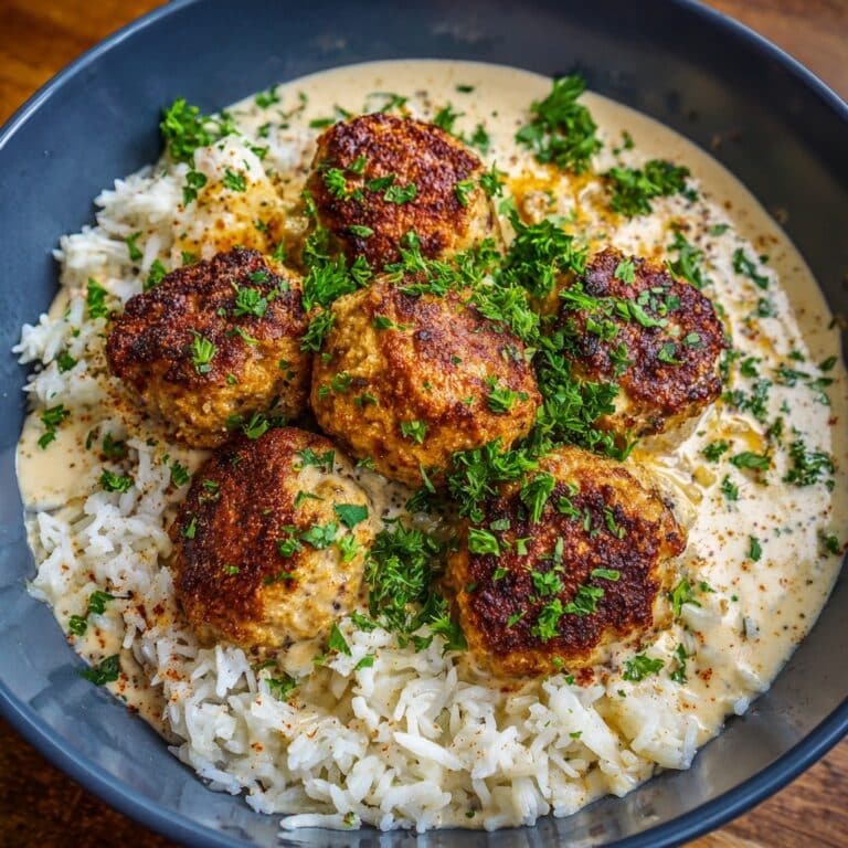 Creamy Chicken Ricotta Meatballs Alfredo Recipe