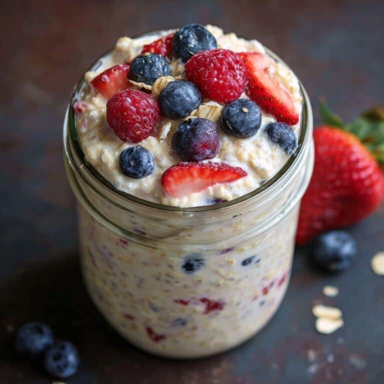 Indian Spiced Overnight Oats with Fruit and Nuts Recipe