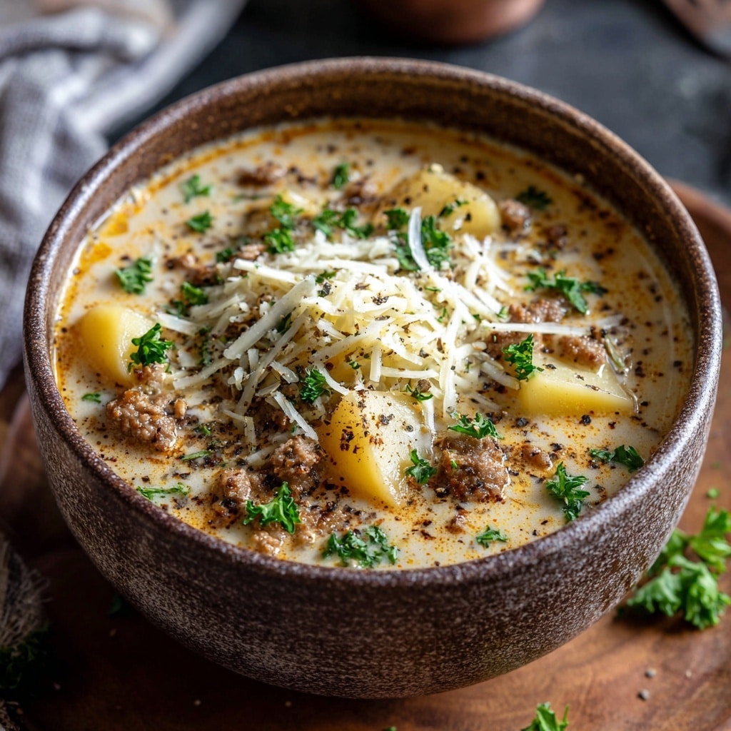Comforting Loaded Baked Potato Soup Recipe - Recipe Image
