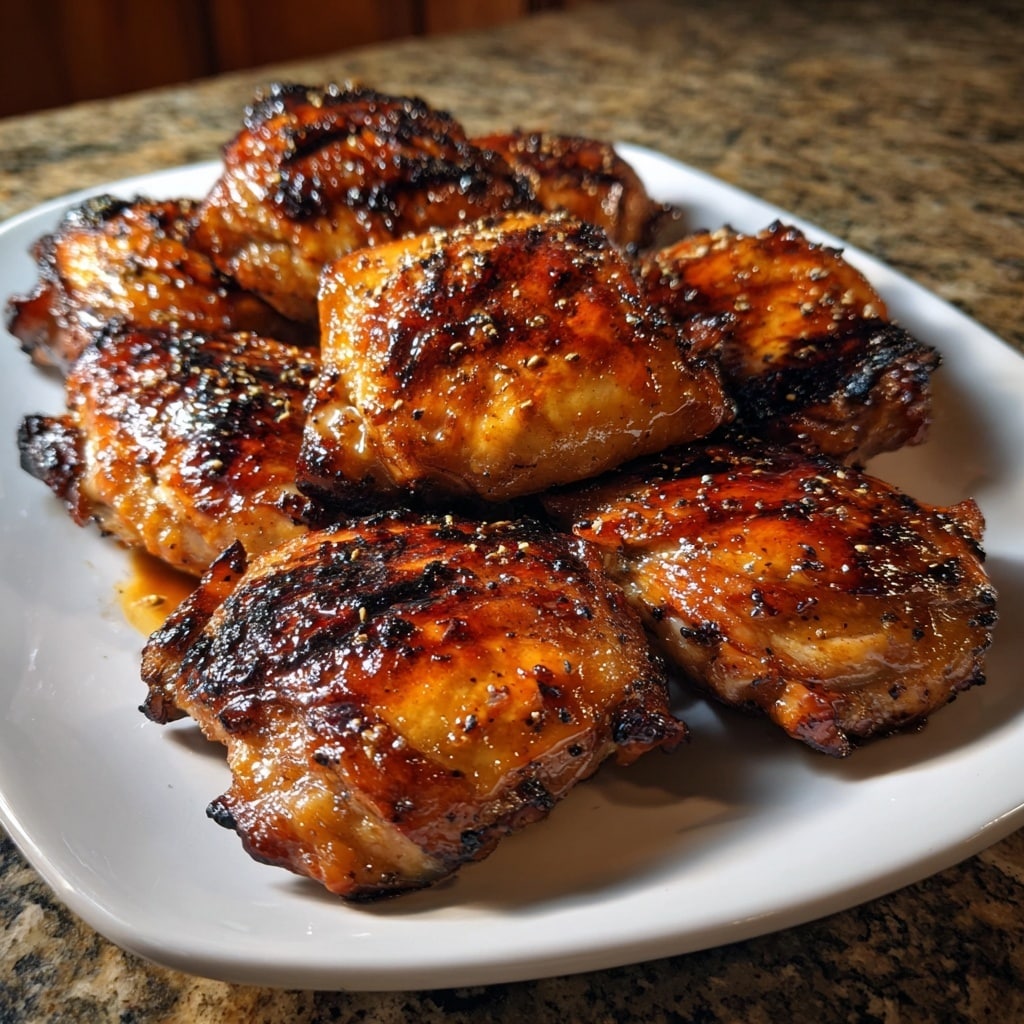 Sweet and Savory Honey Garlic Chicken Thighs Recipe - Recipe Image