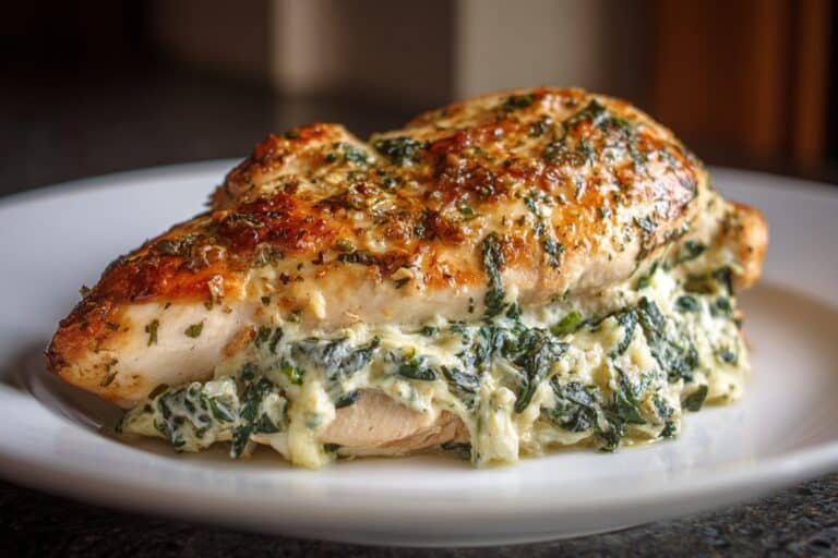 Creamy Chicken, Spinach, and Mushroom Bake (Low Carb) Recipe
