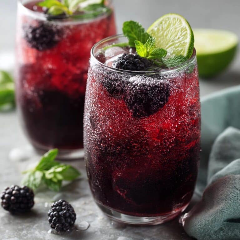 Blueberry Basil Lemon Lavender Mocktail Recipe