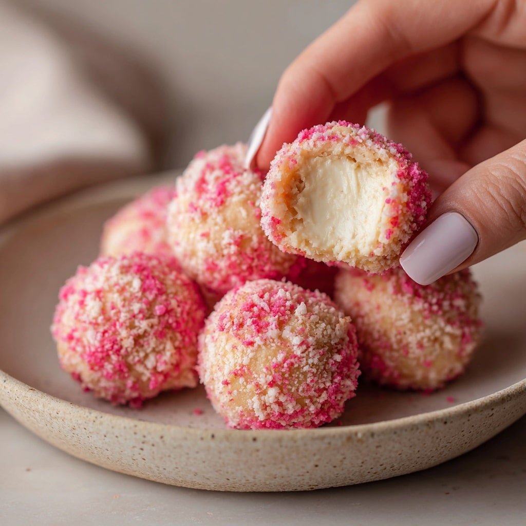 Strawberry Cheesecake Donut Holes Recipe - Recipe Image