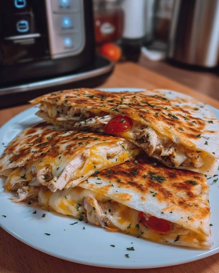 Easy High Protein Chicken Ranch Quesadilla Recipe