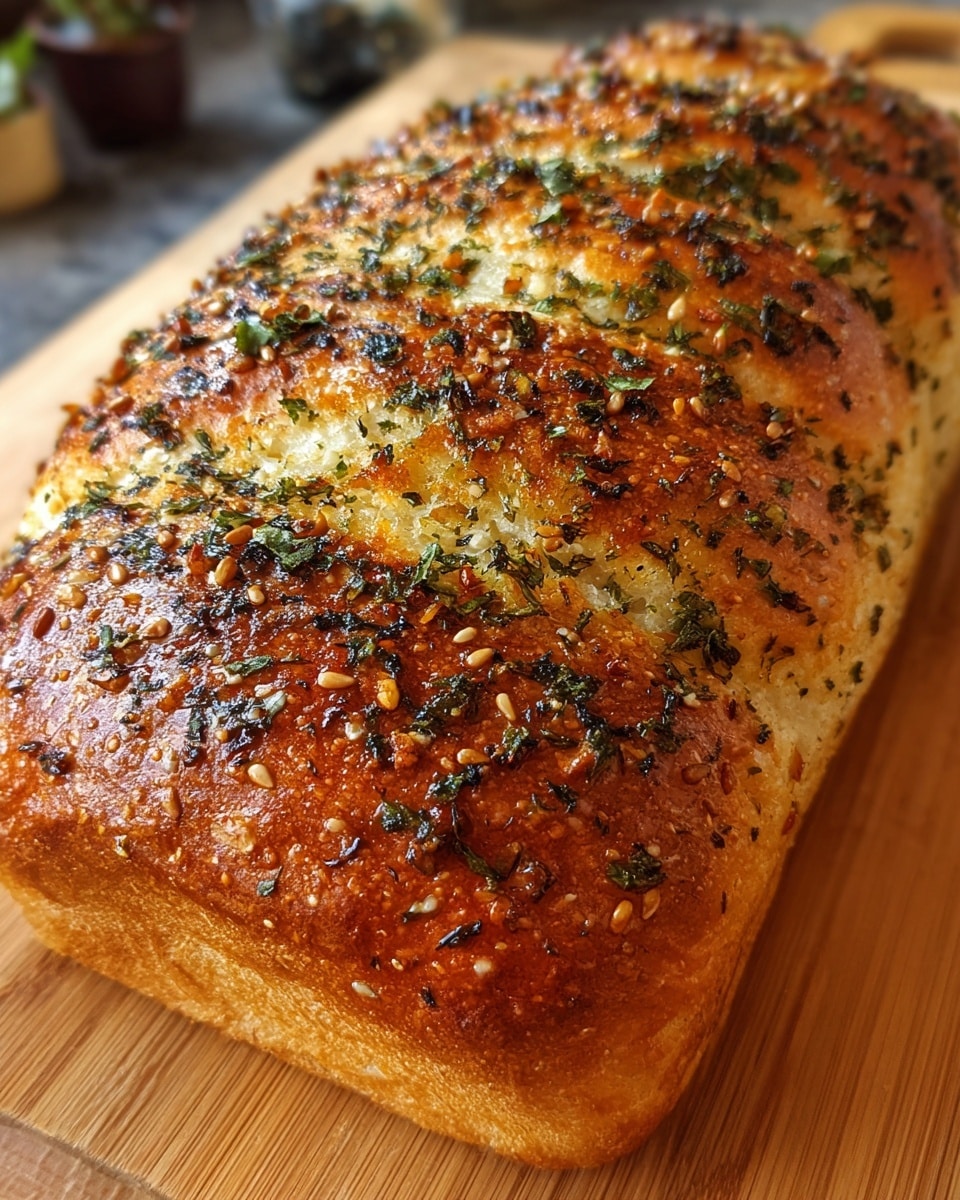 Garlic Herb Dutch Oven Bread Recipe - Recipe Image