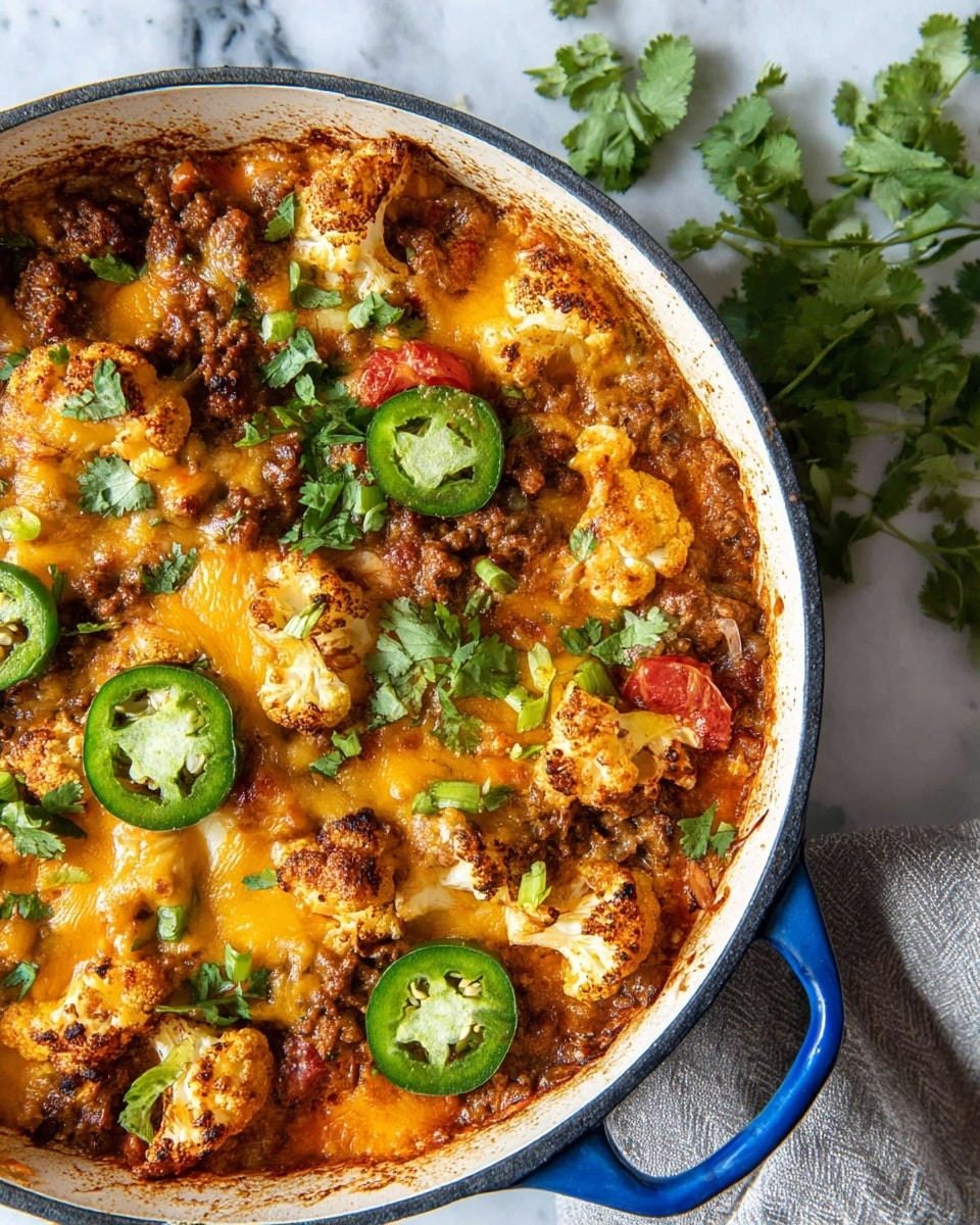 Cauliflower Beef Taco Skillet Recipe - Recipe Image