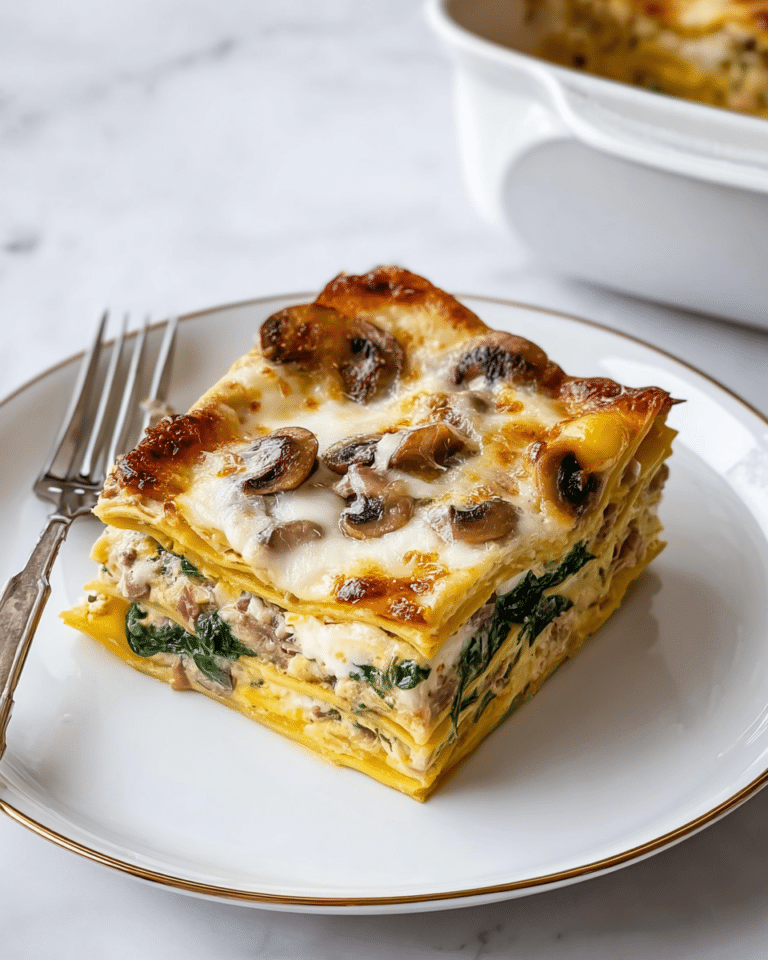 Invisible Butternut Squash Spinach Mushroom Lasagna (No Pasta) Recipe