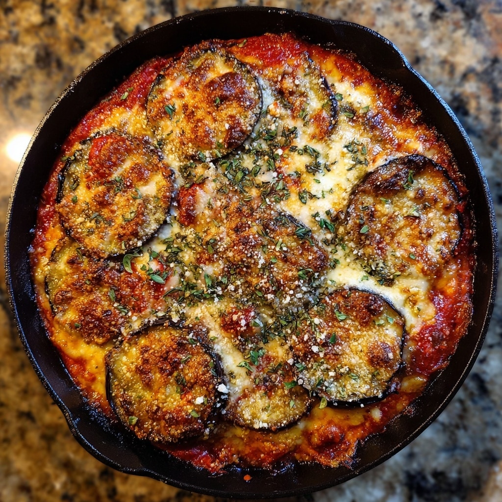 Aubergine, Halloumi & Harissa Skillet Bake Recipe - Recipe Image
