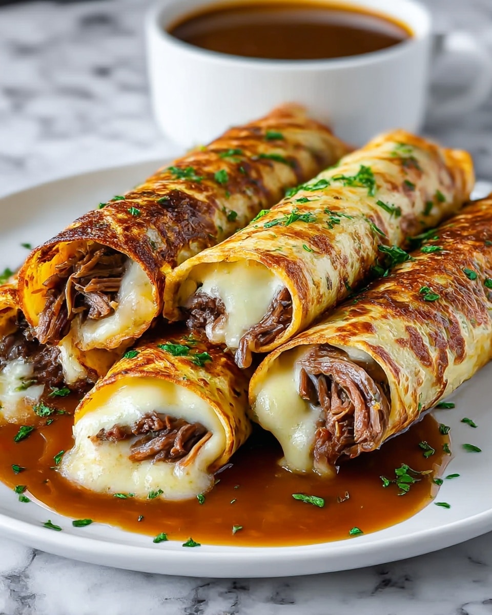 French Dip Tortilla Roll Ups Recipe - Recipe Image