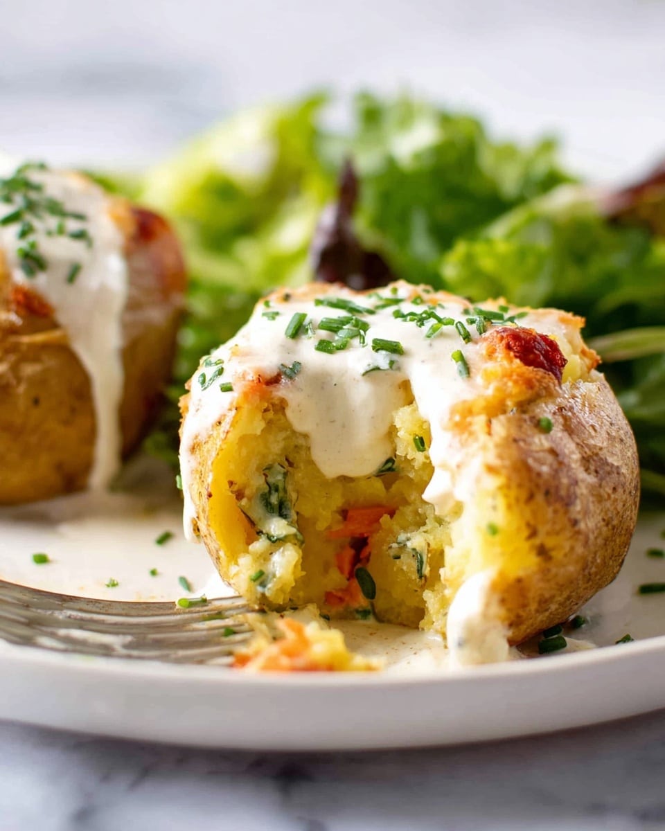 Twice Baked Potatoes with Bacon, Cheddar, and Chives Recipe - Recipe Image
