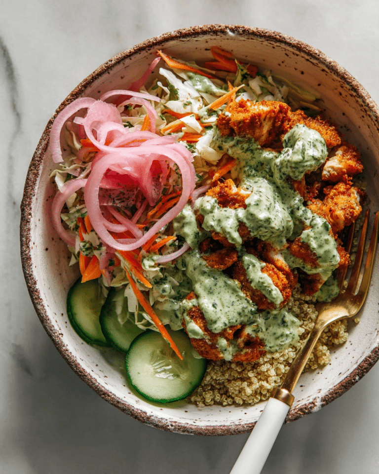 Crispy Chicken Tikka Bowls with Mint Sauce Recipe