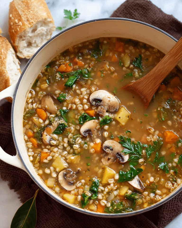 Pearl Barley Soup with Vegetables and Herbs Recipe
